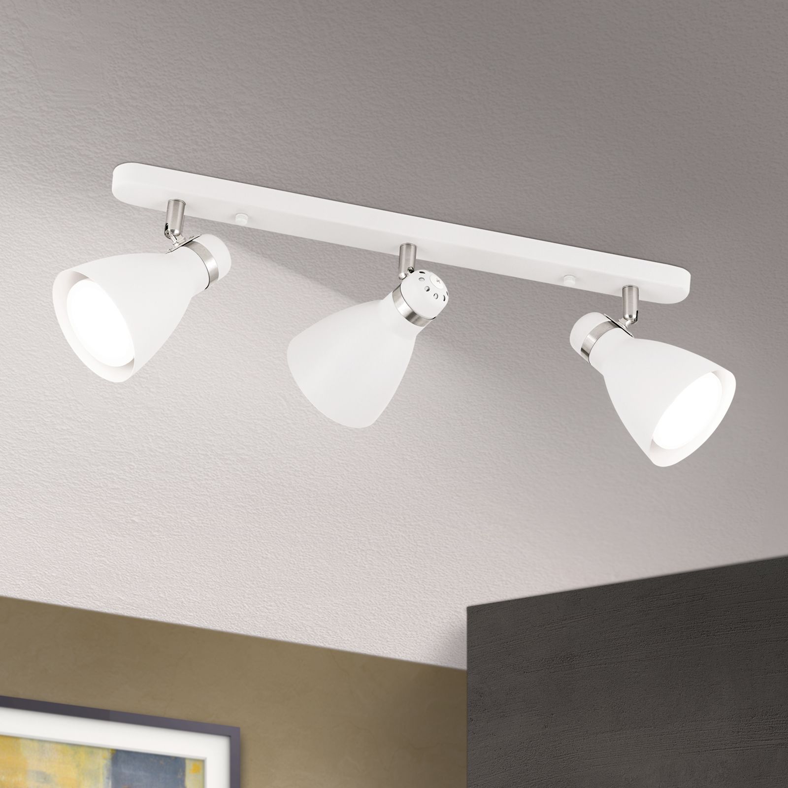 Bodové svítidlo SCHOOL, bílé, 3 žárovky