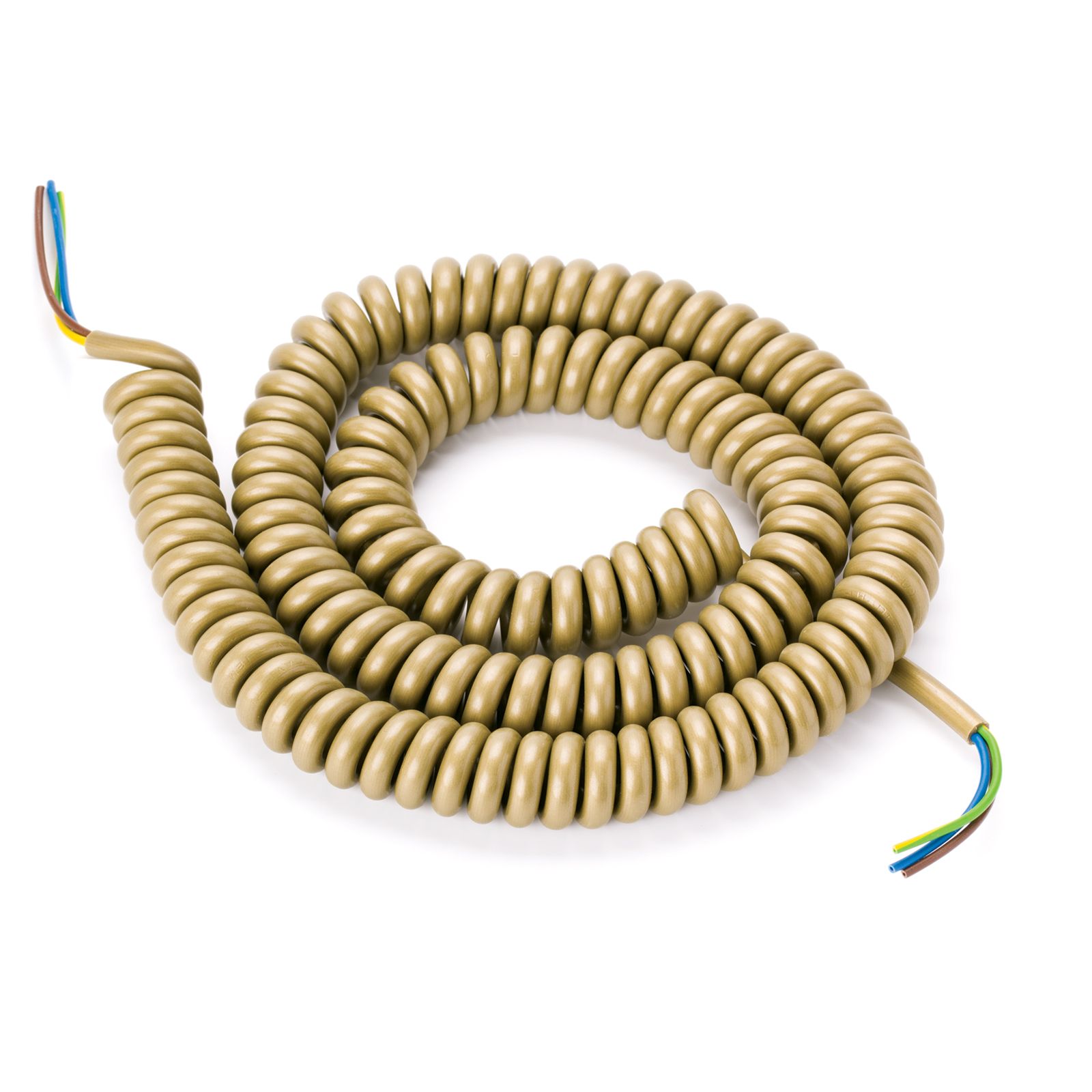 Spiralkabel, 3x0,75mm, Gold