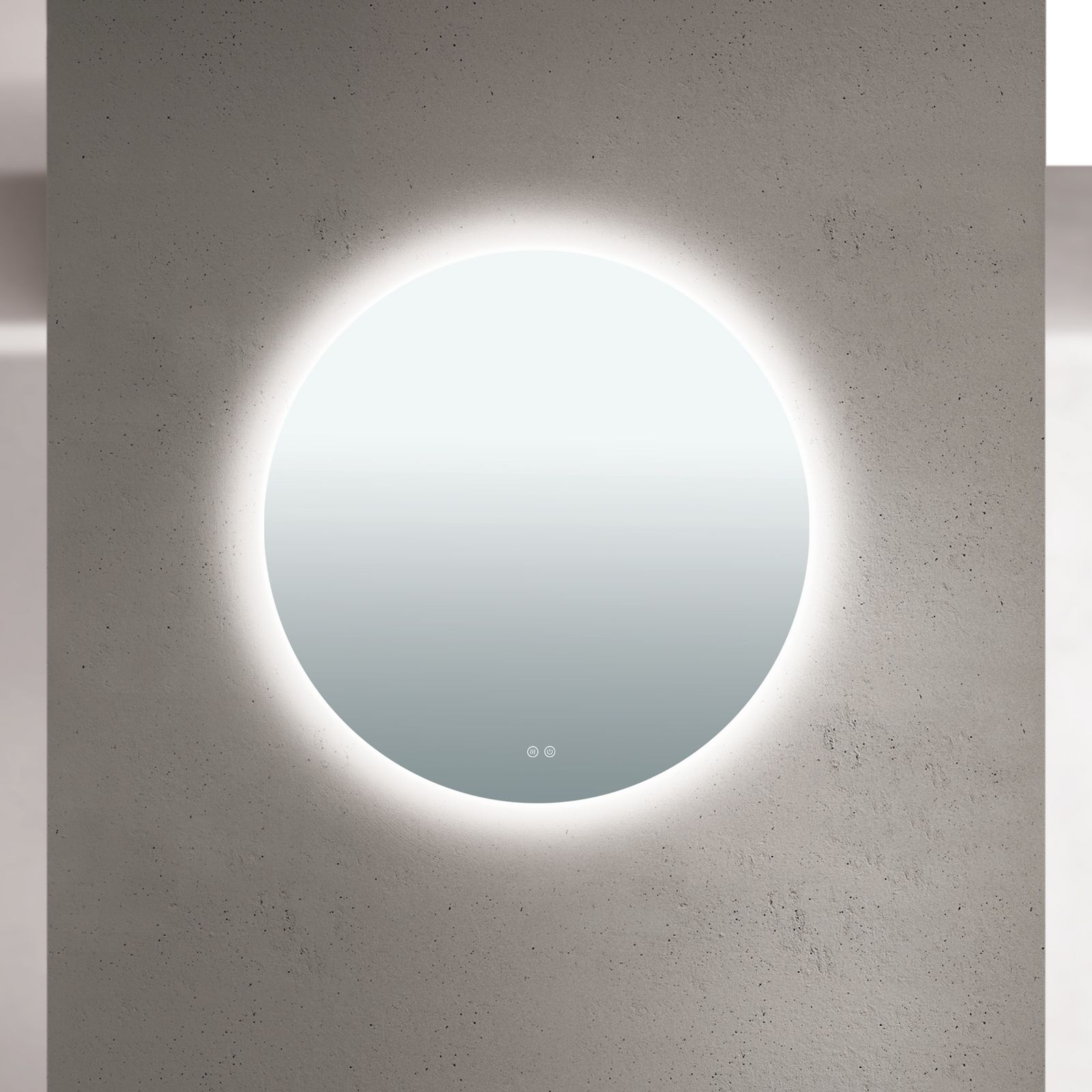 Zrcadlo LED FOCUS, Ø80 cm, s ochranou proti dehtování