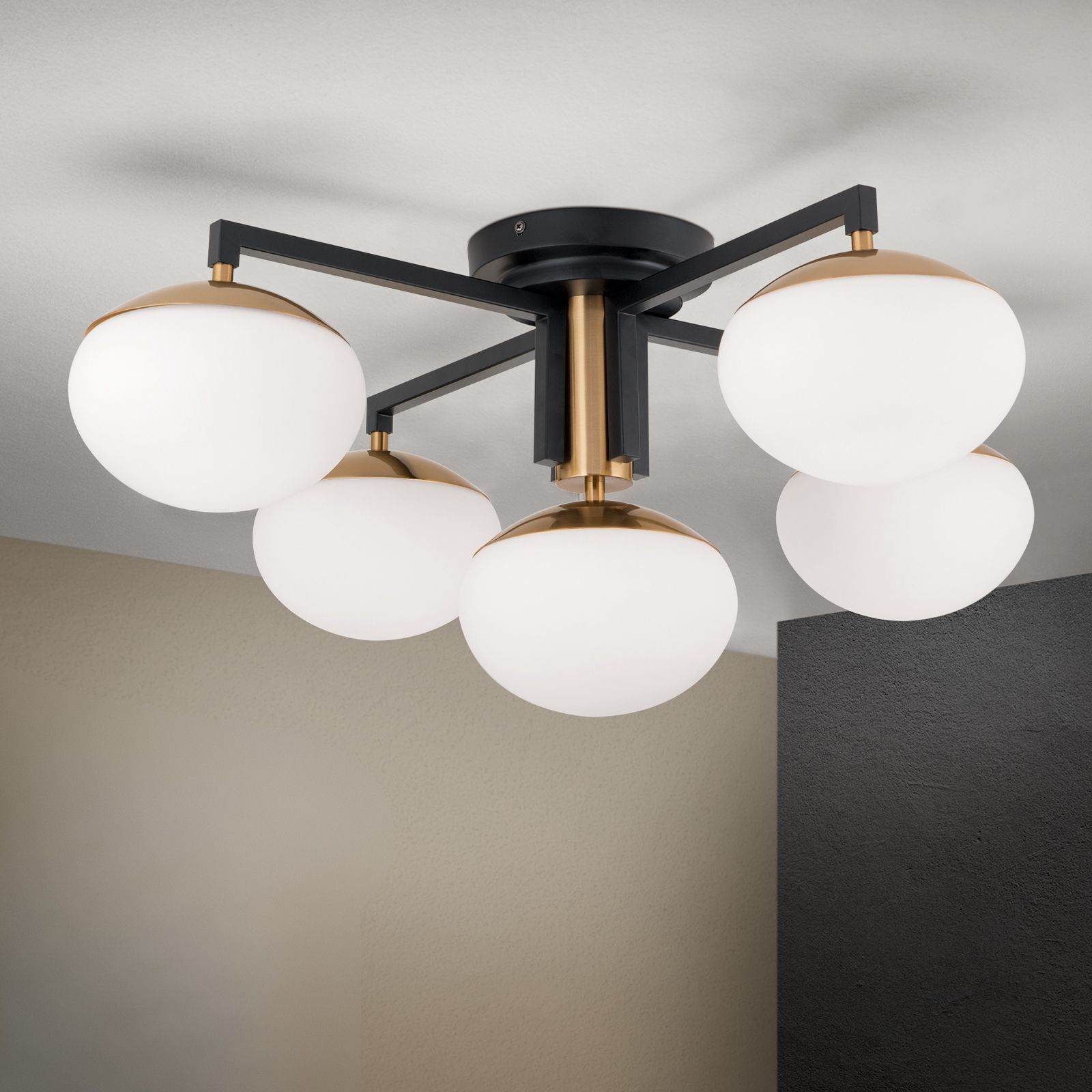 Ceiling chandelier JOSEPHINE, Ø73,5cm, Black