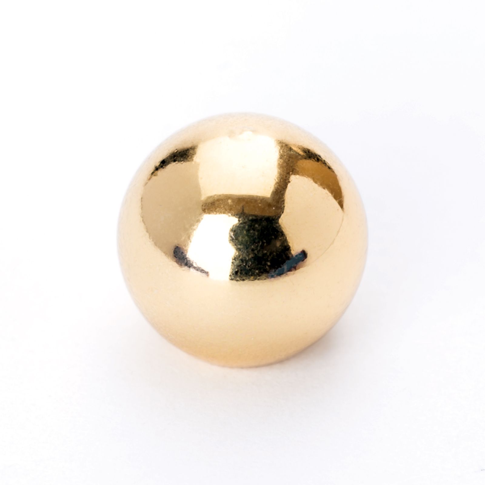 Decorative sphere with thread M4, gold