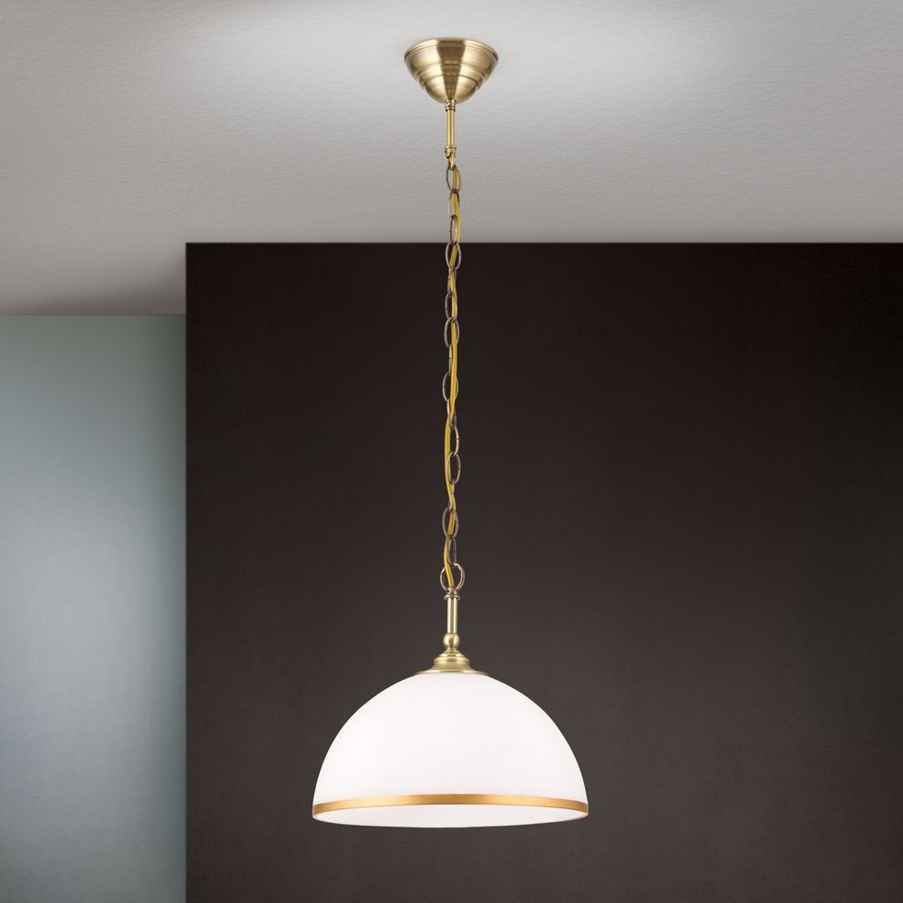 Hängeleuchte OLD LAMP mit Kettenaufhängung, einflammig, Patina