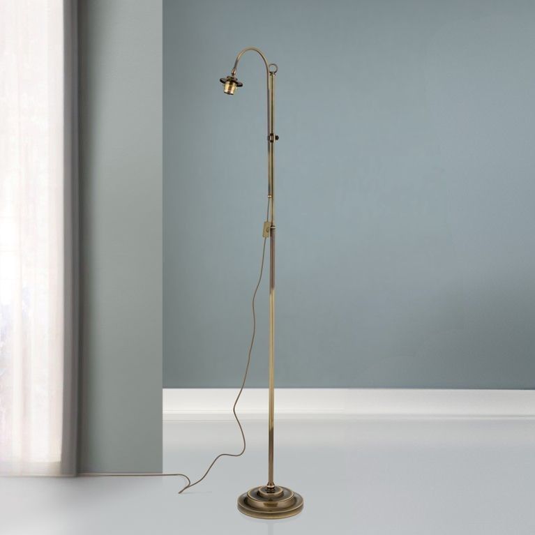 Stehlampe, Patina, ohne Schirm, 168,5 cm