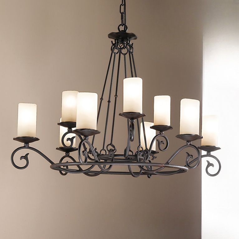 Luster RUSTICKA, 9-flammig, Antik