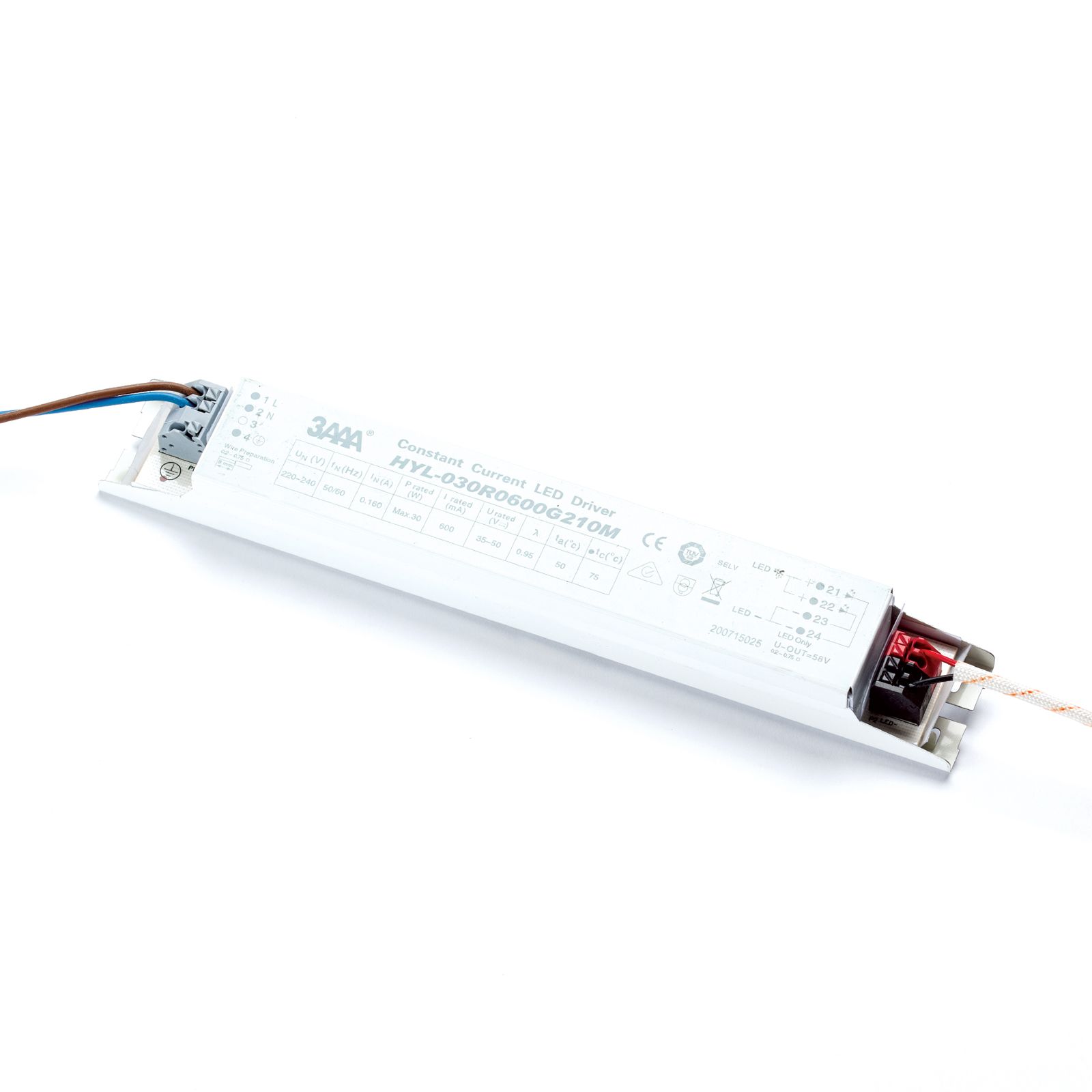 Driver 30k 3AAA HYL-030R0600G210M 600mA, not dimmable