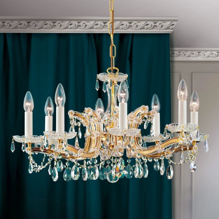 Luster MARIA THERESIA, 8-flammig, Gold