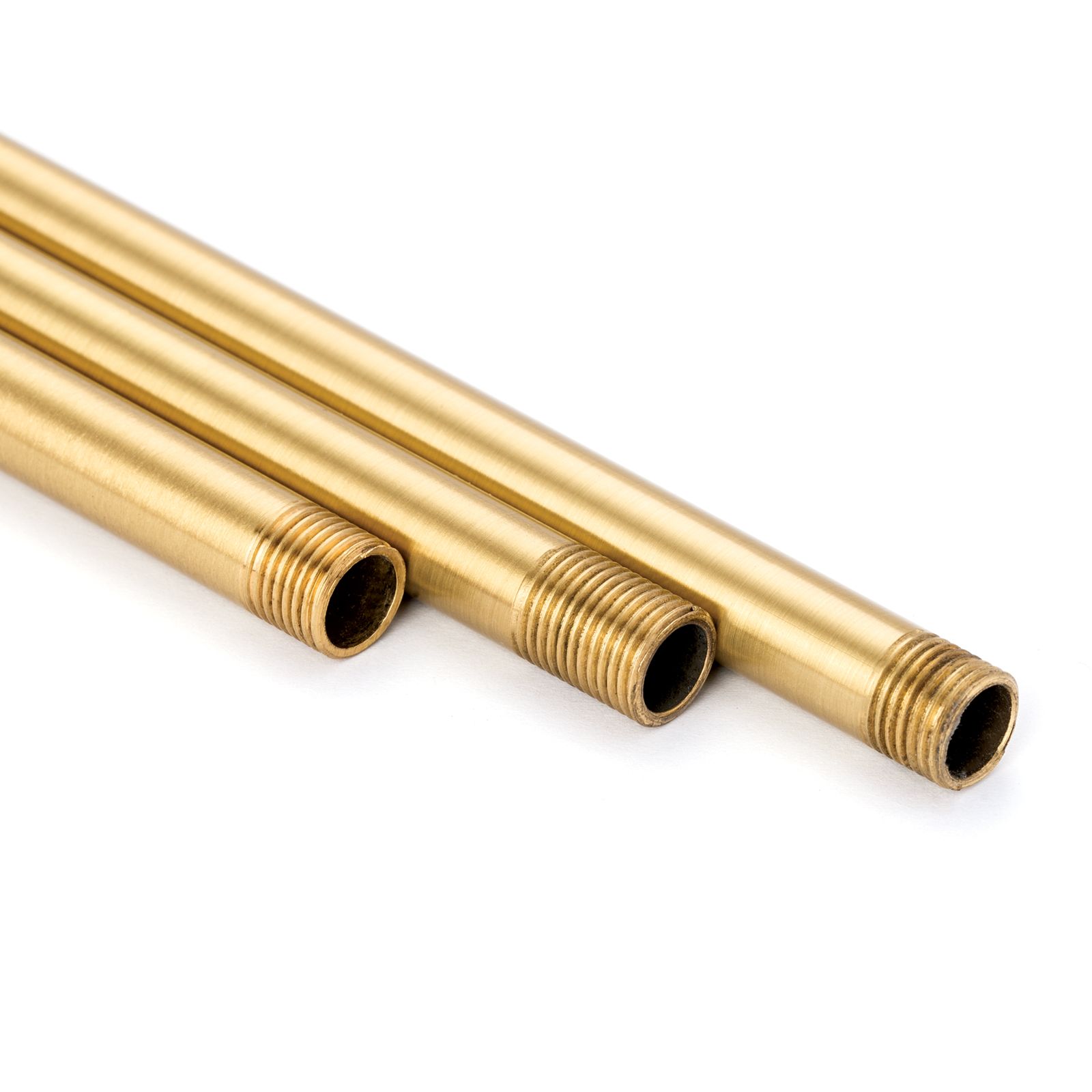Pipe rod, thread M10x1, 50 cm, matt brass