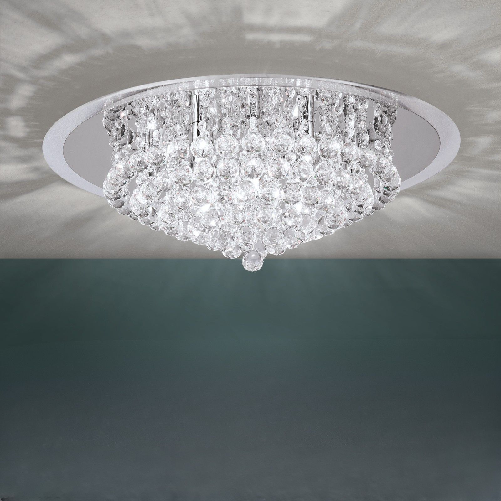 Deckenluster GLORIA, Chrom, 62cm