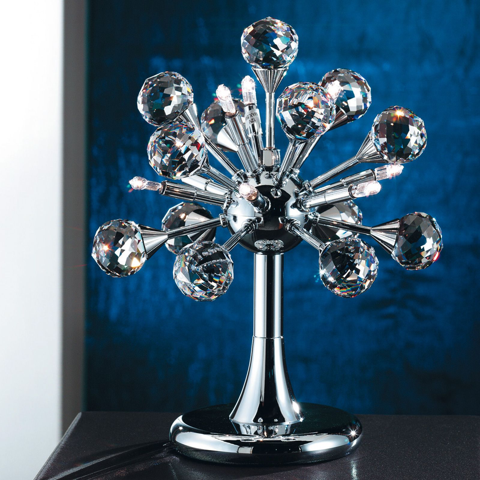 Table lamp GALAXY, 9-flames, chrome