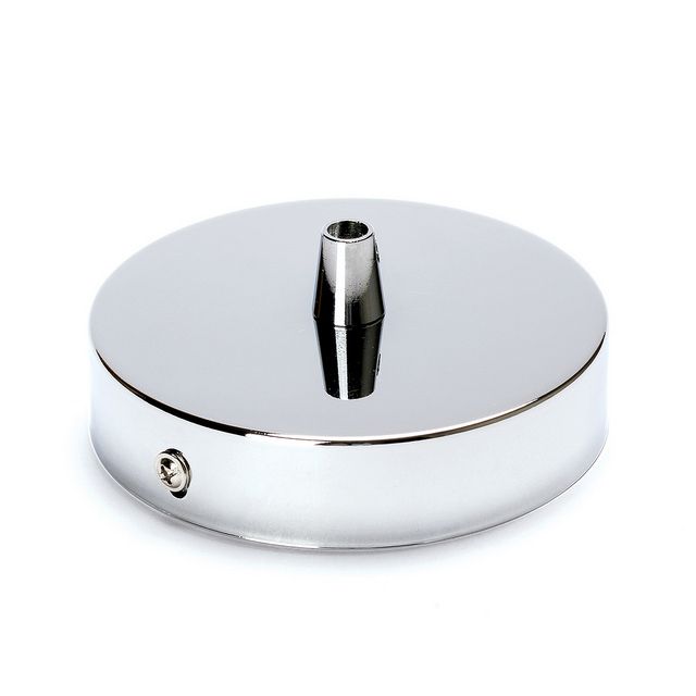 Rosette with clamp nipple, Ø 100 mm, chrome