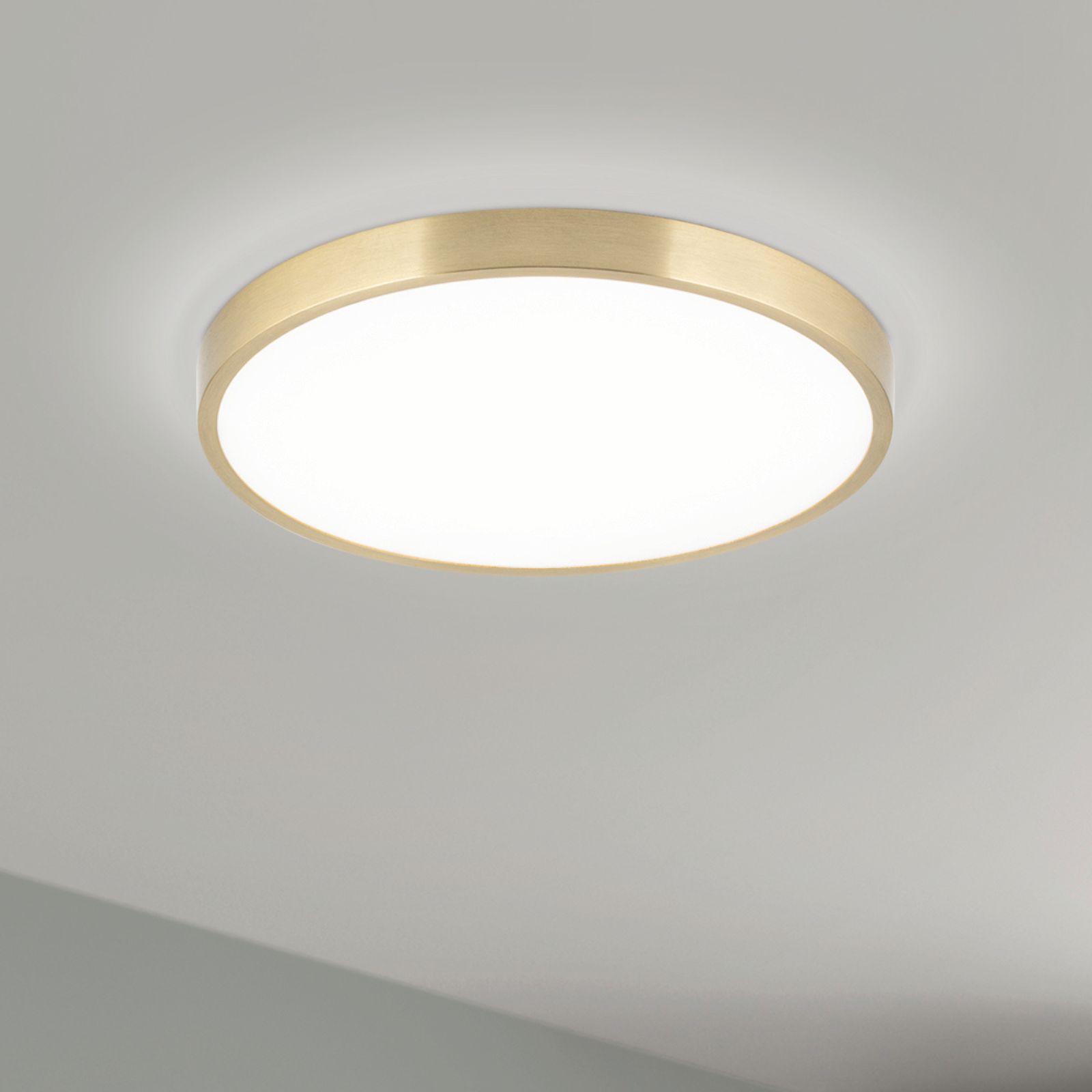 LED ceiling light BULLY, Ø 28 cm, patina