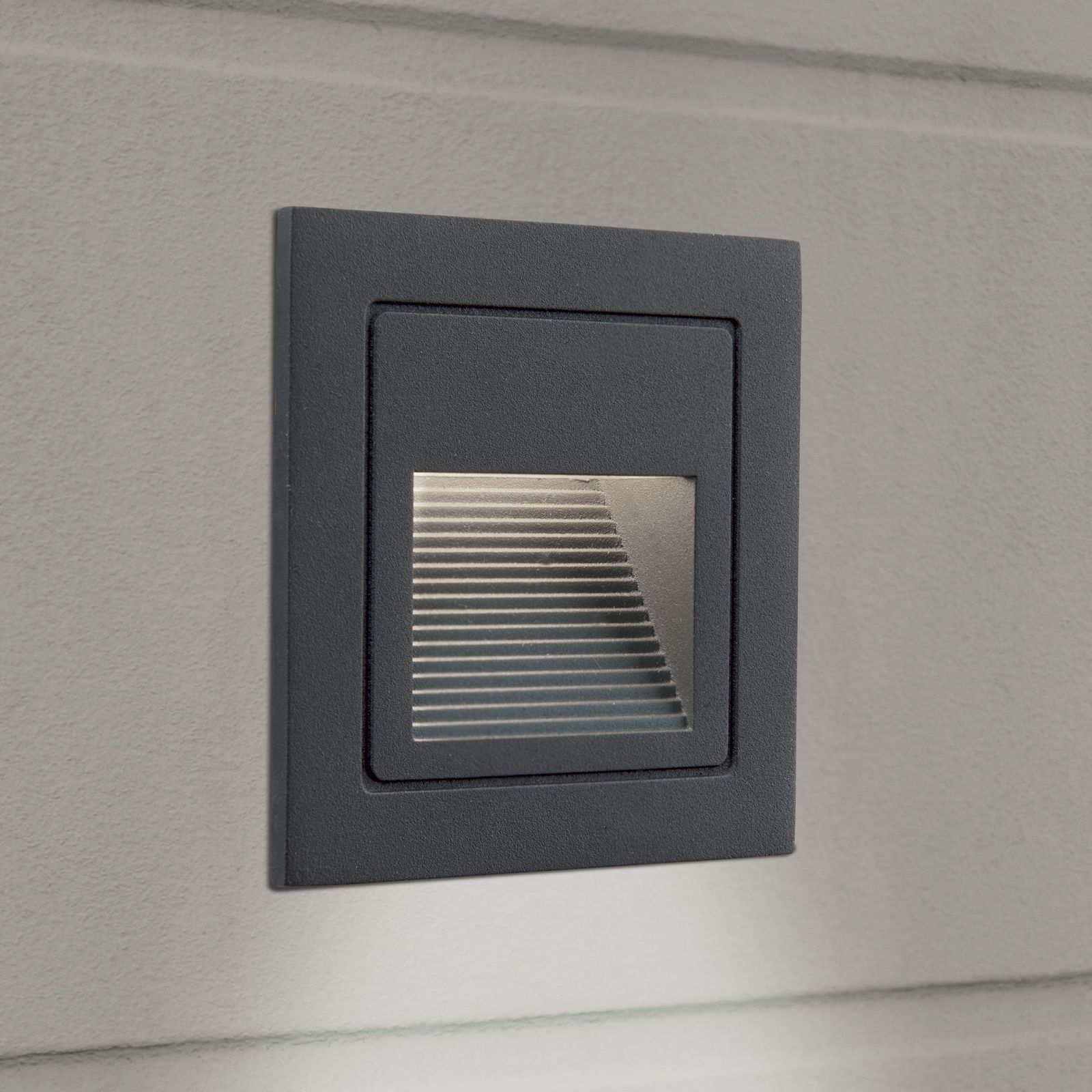 LED recessed wall light LORO, anthracite