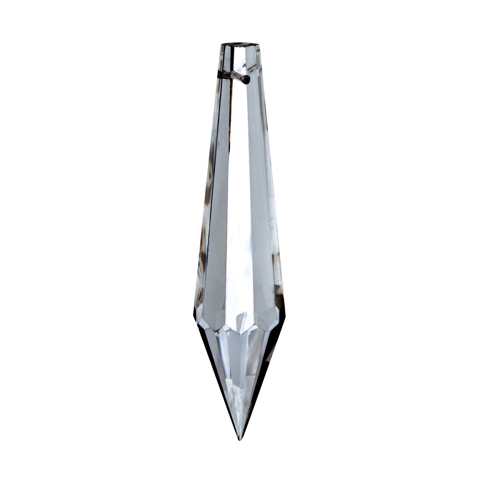 Crystal chandelier pointed crystal, 75x17mm, transparent