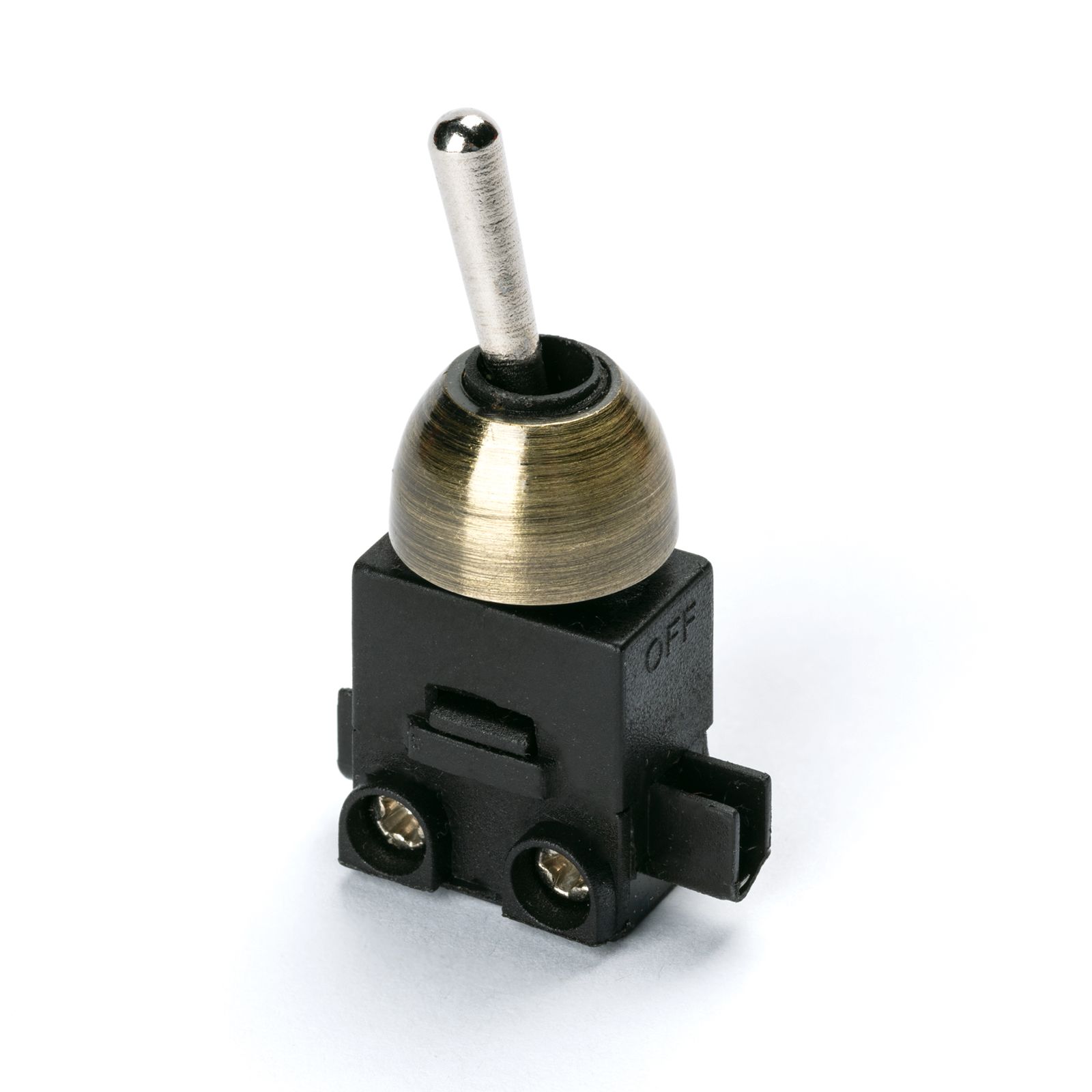 Built-in toggle switch, Ø 12 mm, patina