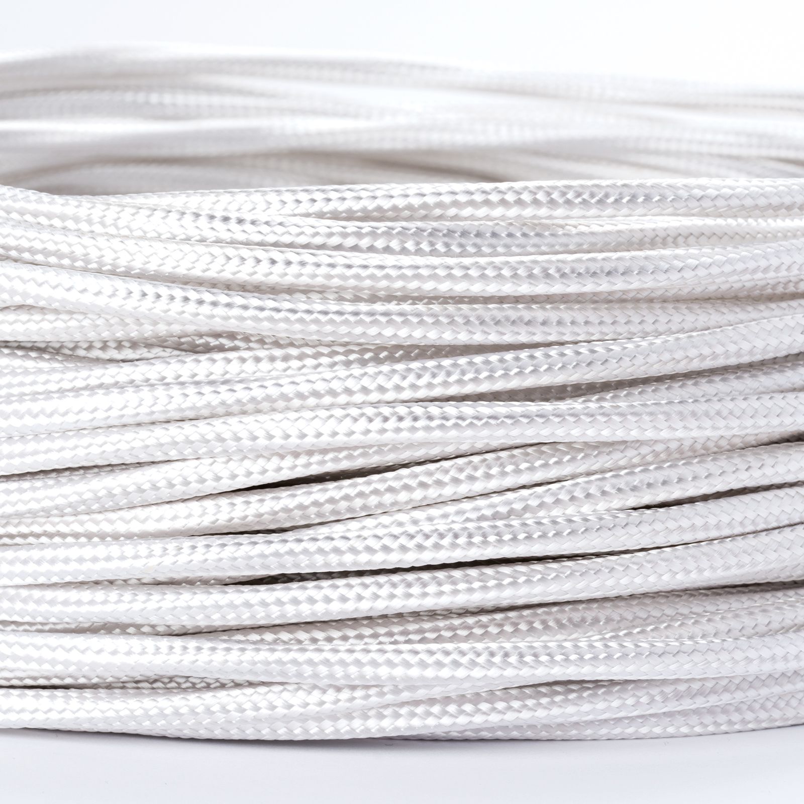 Cable, textile, 3x0.75mm², 1 m, white
