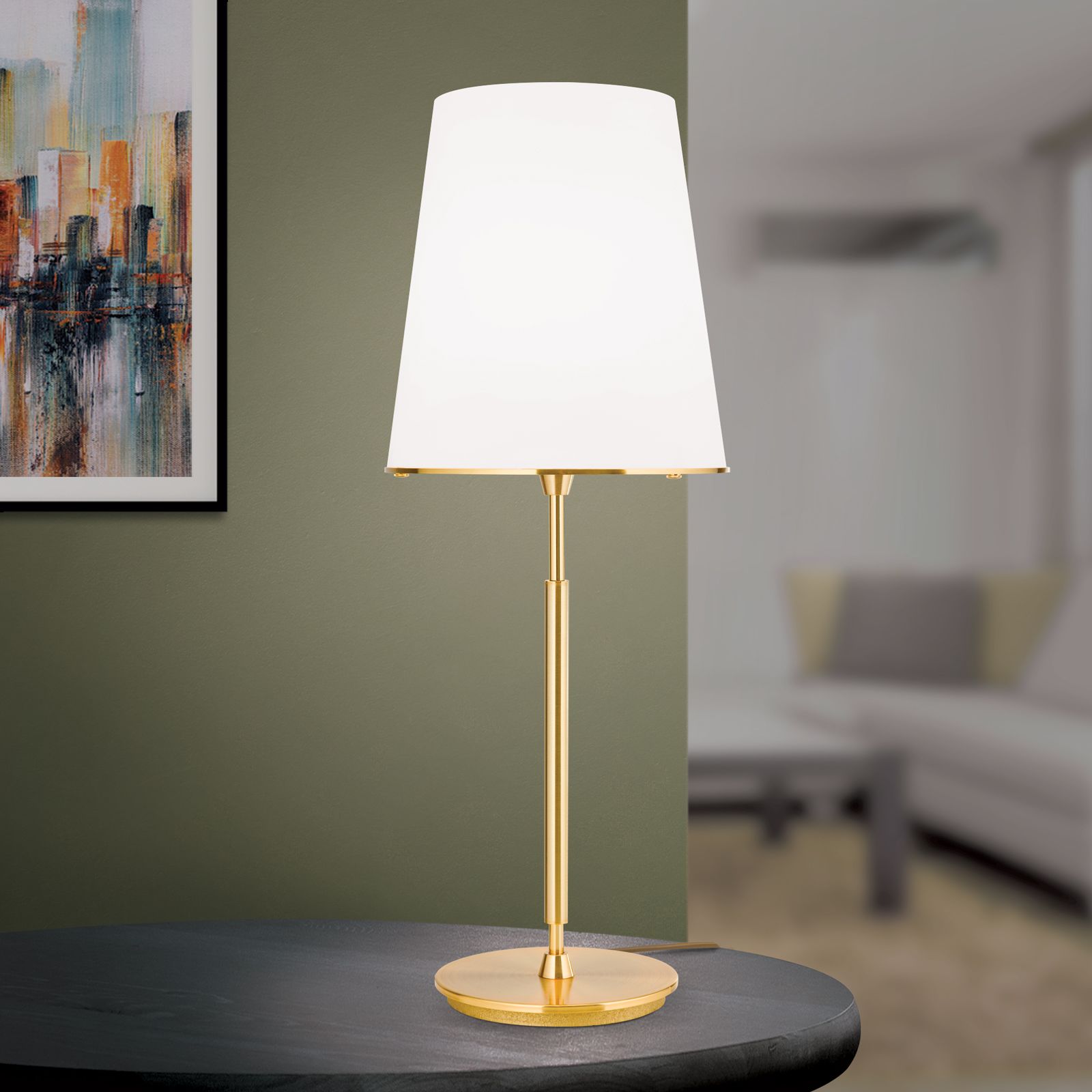 Tischlampe KONUS, 3-flammig, Gold-matt