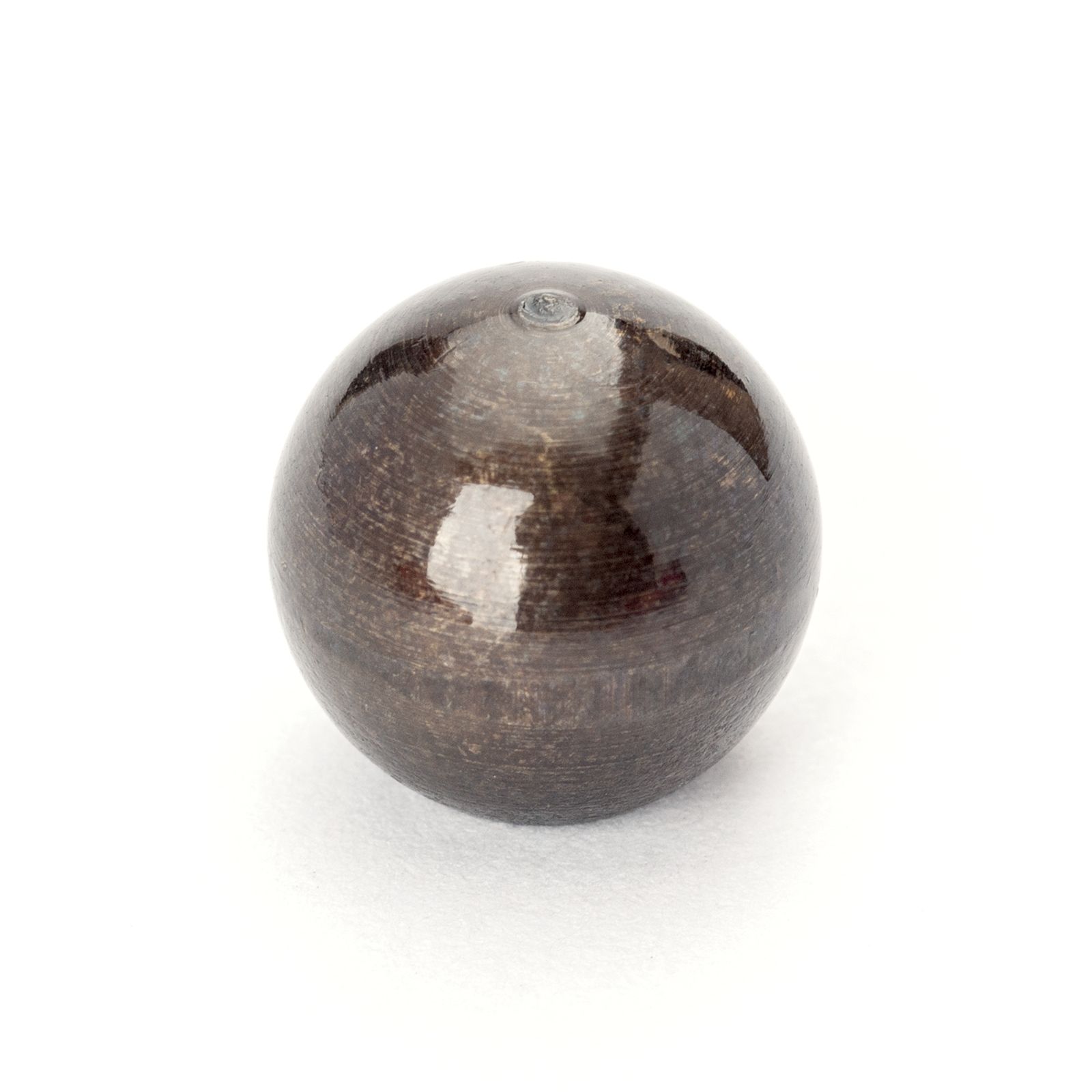 Decorative sphere with thread M4, patina