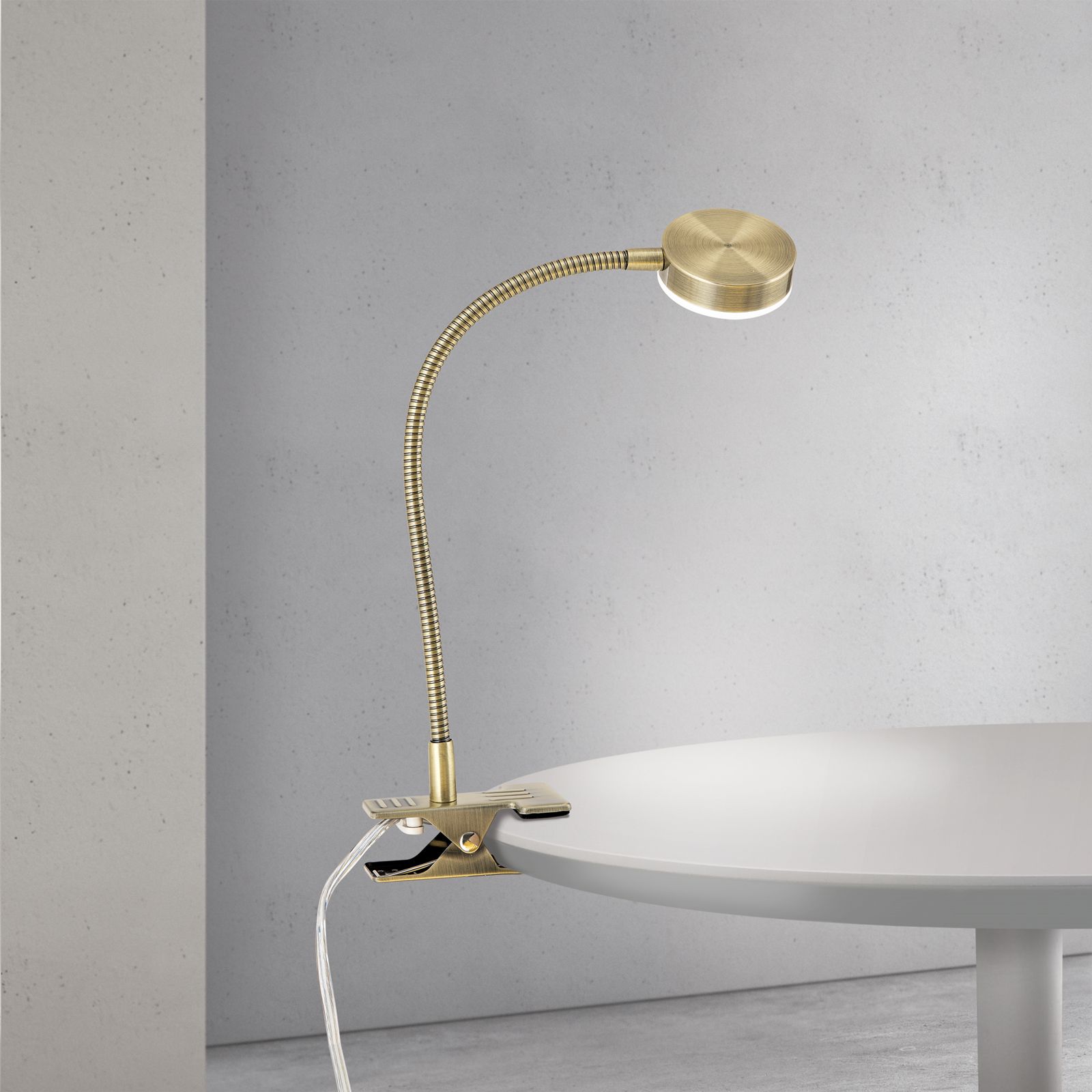 LED Svěrná lampa MIRA, Patina