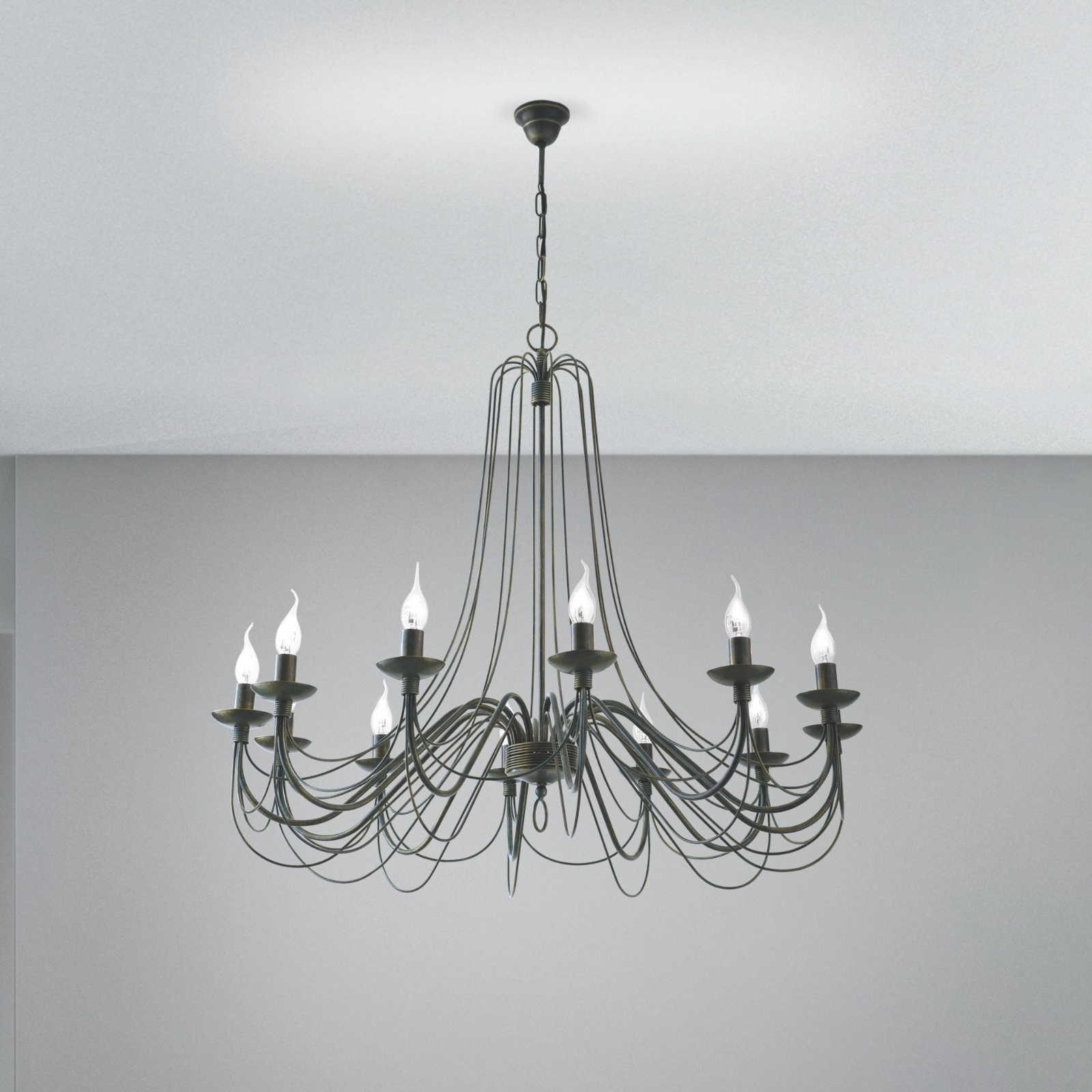 Chandelier VELA, 12-flames, Antique