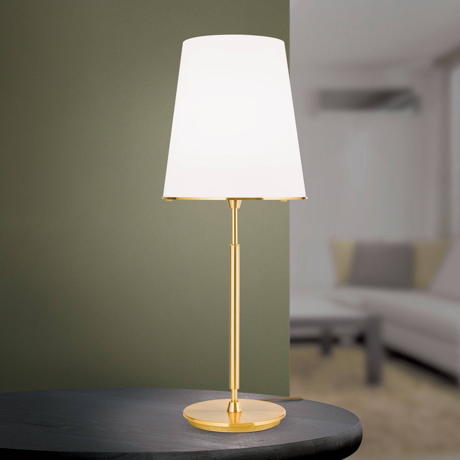 Table lamp KONUS, 3-flames, gold matt