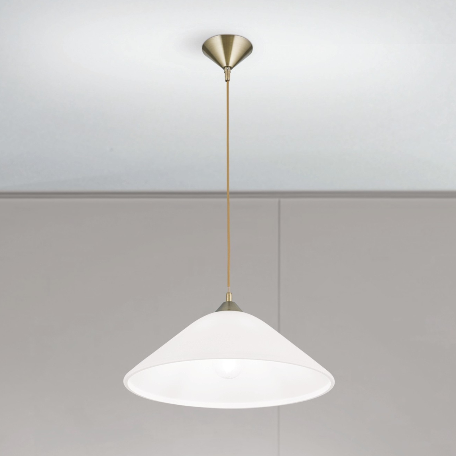 Single pendant GRADO, Antique Brass finish