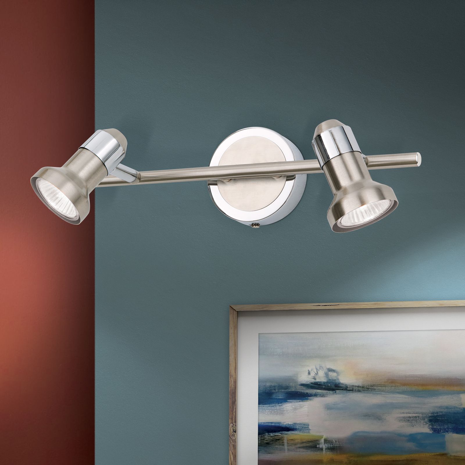 Strahler SEBA, 2-flammig, Satin