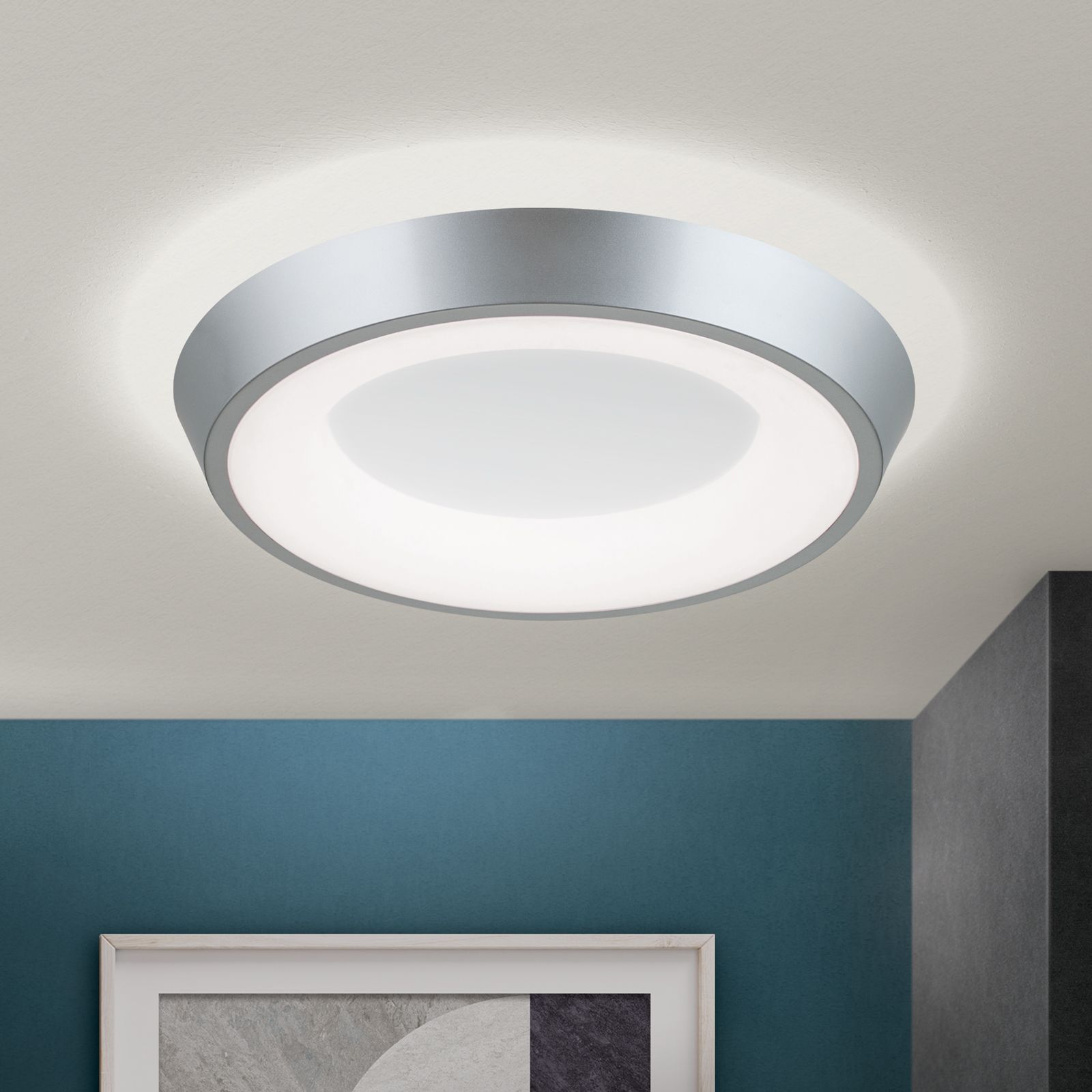 LED ceiling light LOOK, silver