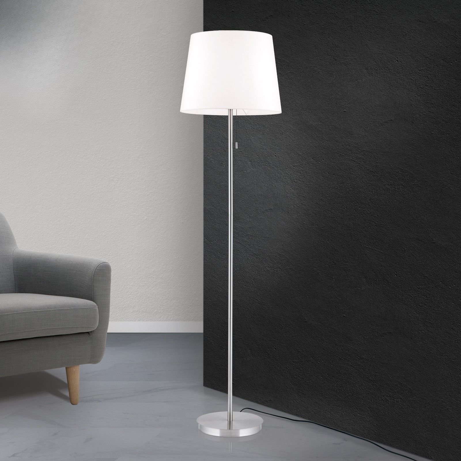 Stojací lampa LUDWIG, satén