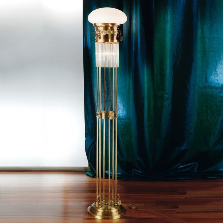 Stehlampe ADELE, Altmessing