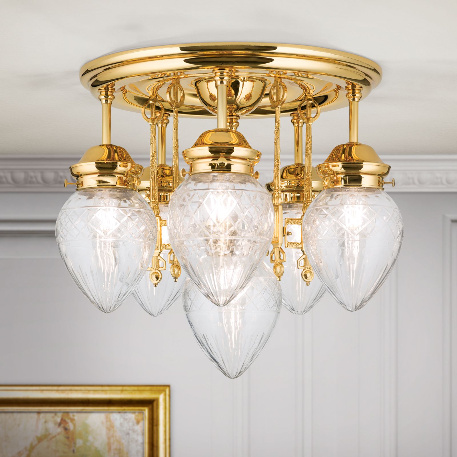 gold finish ceiling lights