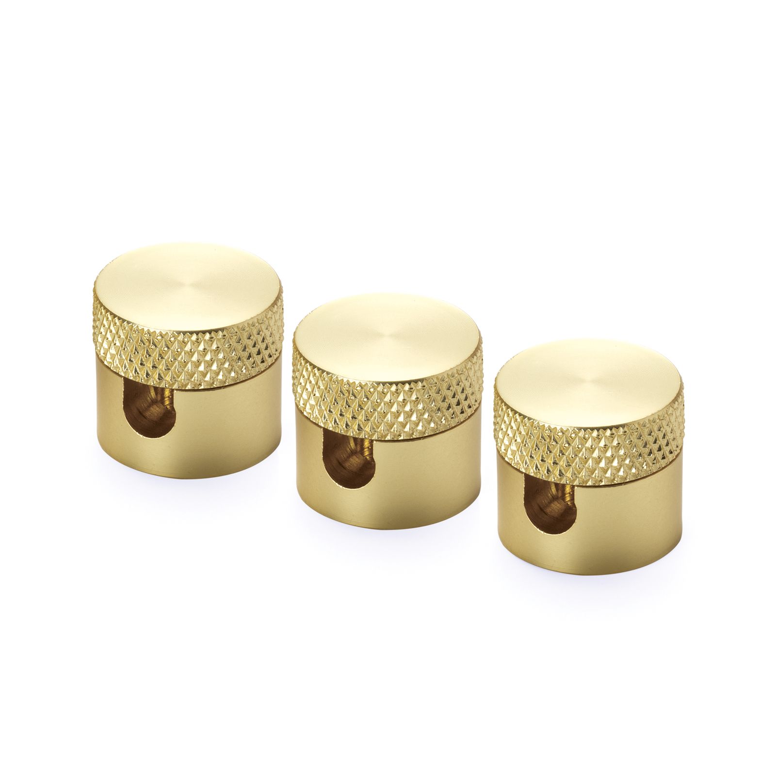 Wall and ceiling pin 885, 3 pieces, Ø 19 mm, brass