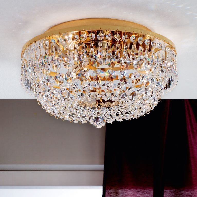 Deckenluster SHERATON, Gold, 35cm