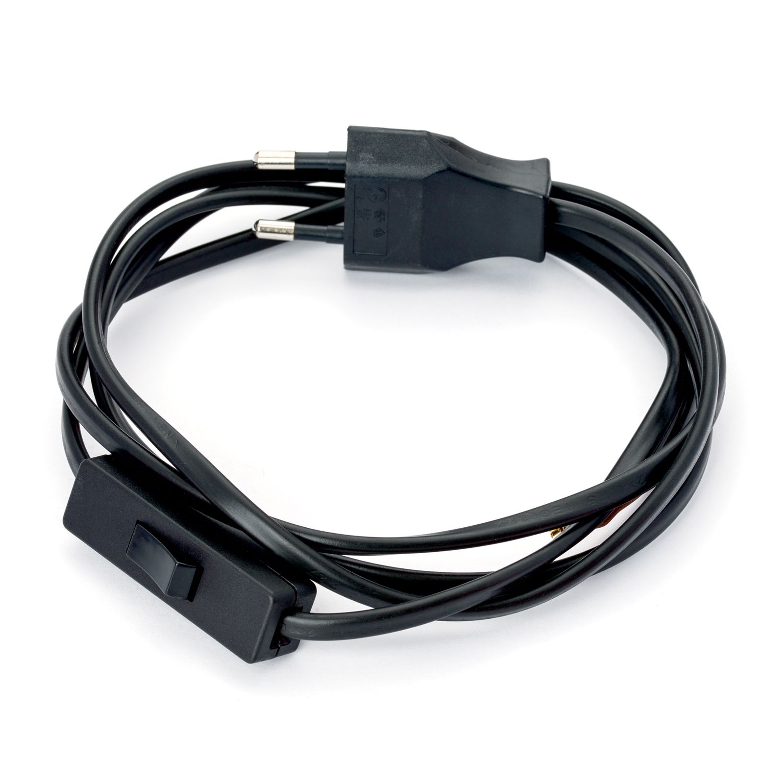 Napájecí kabel do Euro zástrčky, 1,7 m, černý