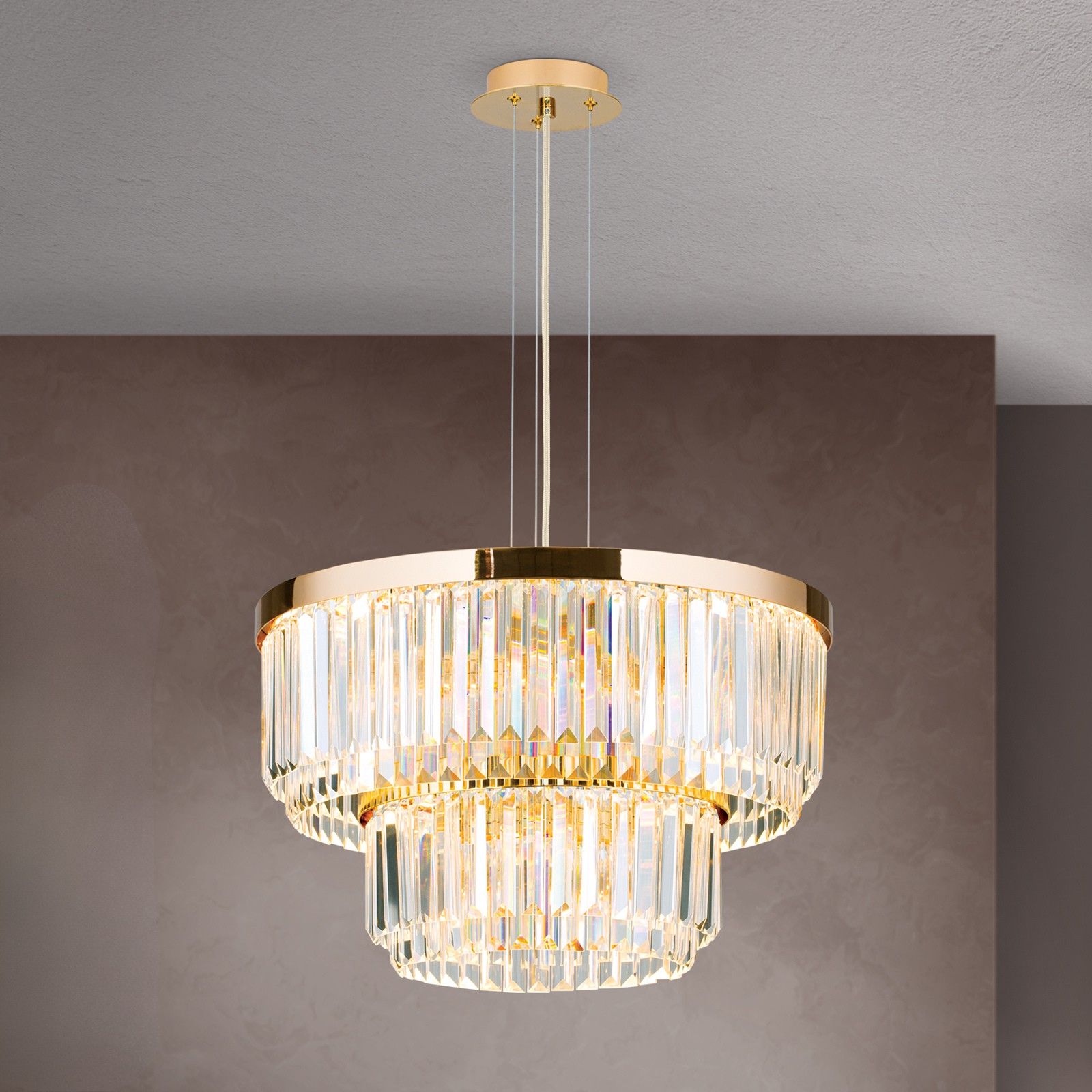 LED Luster PRISM, 24 Karat vergoldet