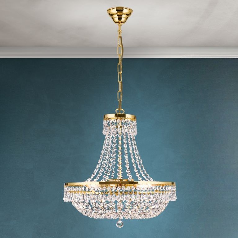 Luster SHERATON, 6-flammig, Gold, 45cm