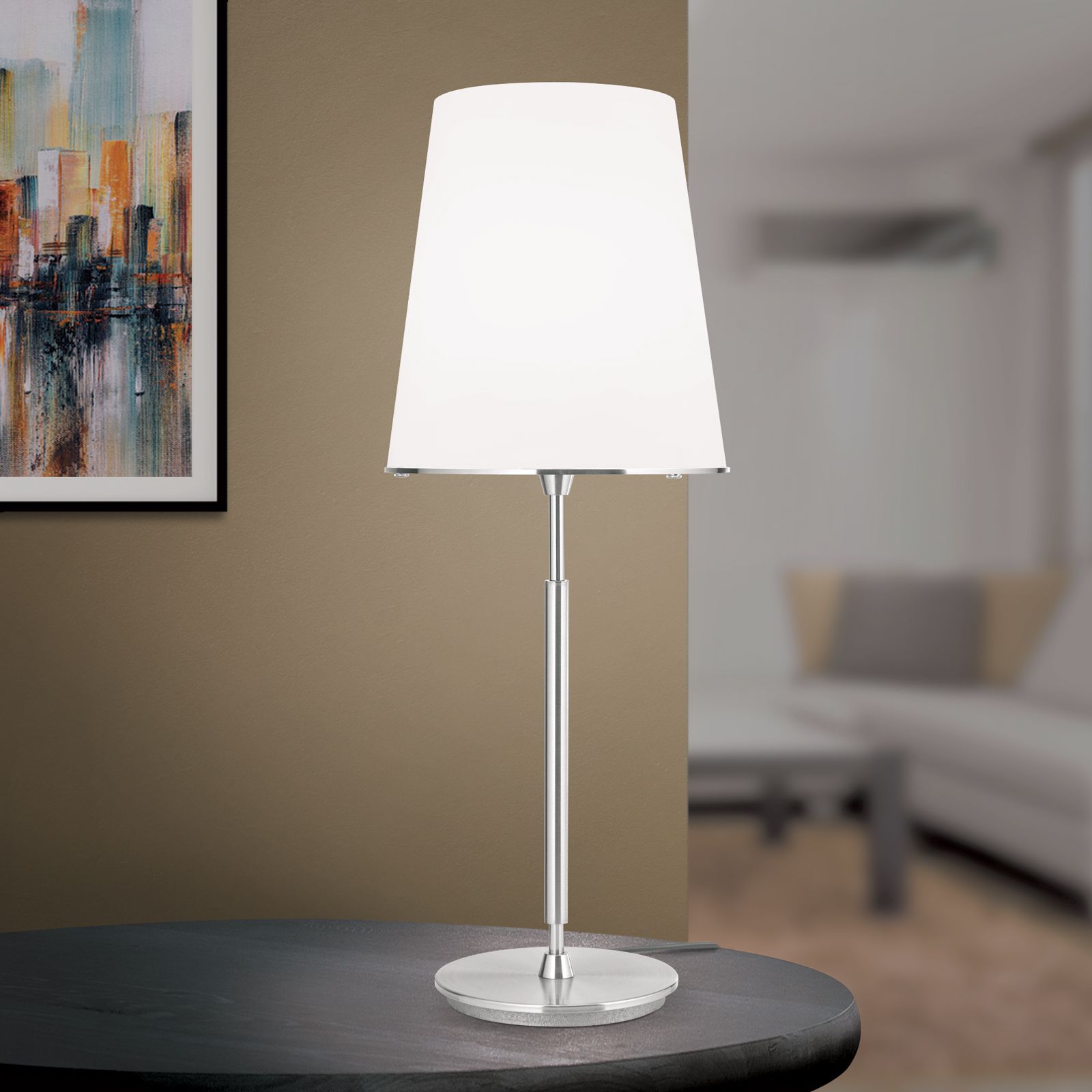 Tischlampe KONUS, 3-flammig, Satin