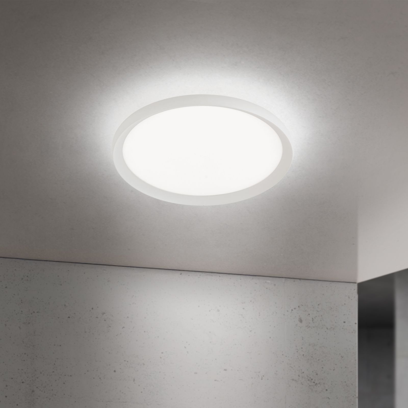 LED Deckenleuchte KANT, Ø 40cm, weiß