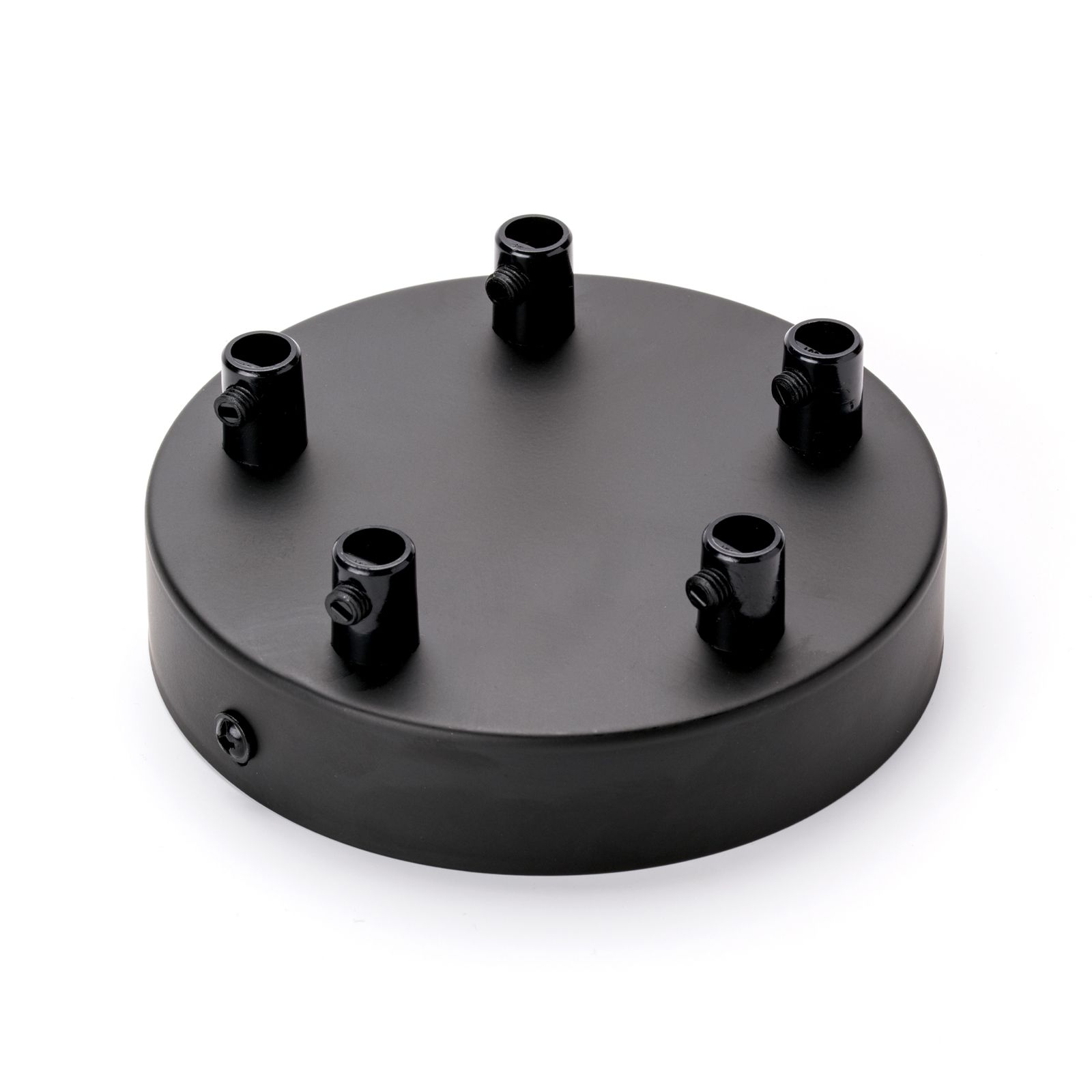 Lamp canopy with clamp nipple, 120x25mm, black