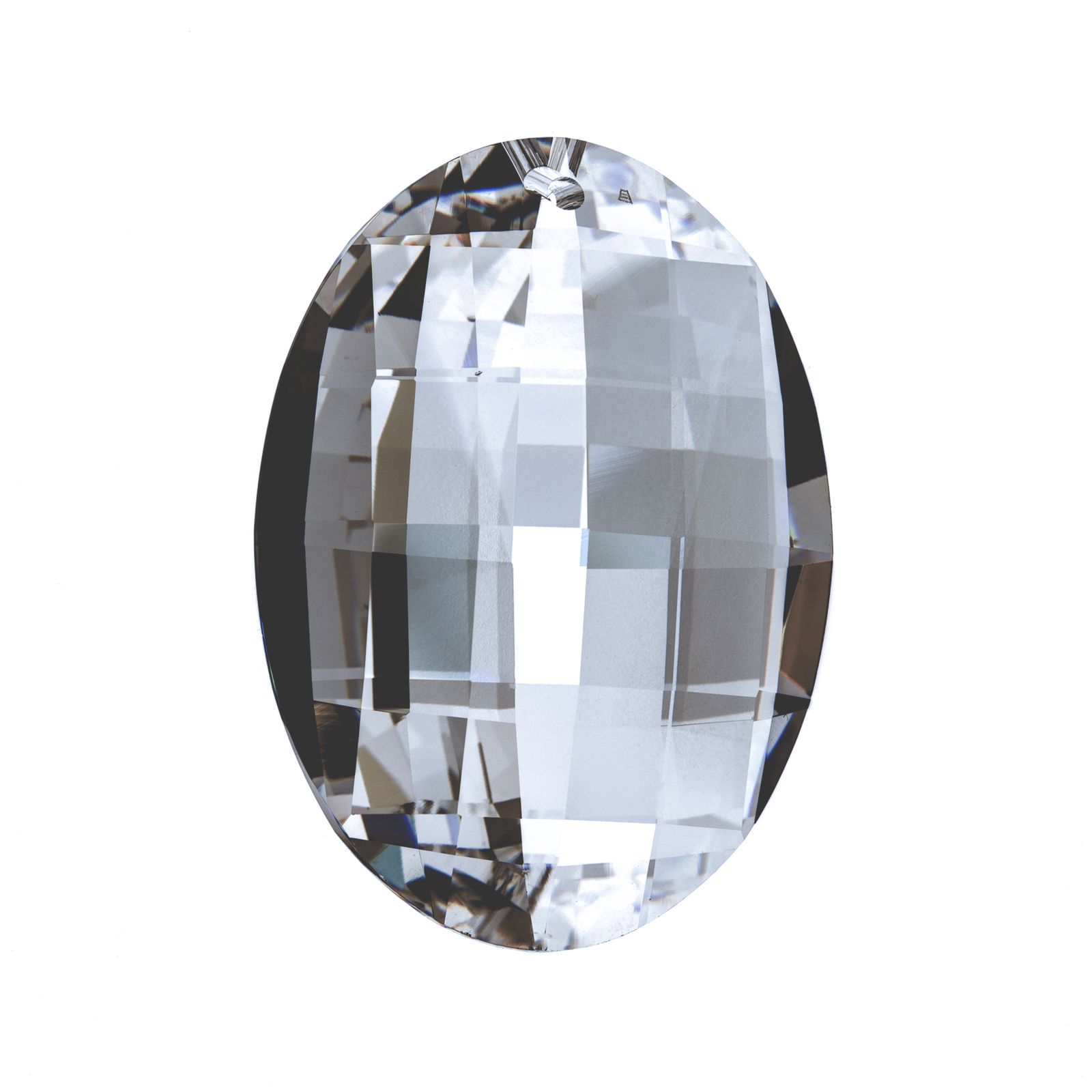 Chandelier crystal oval crystal STRASS® Swarovski® Crystal, 50x36mm, transparent