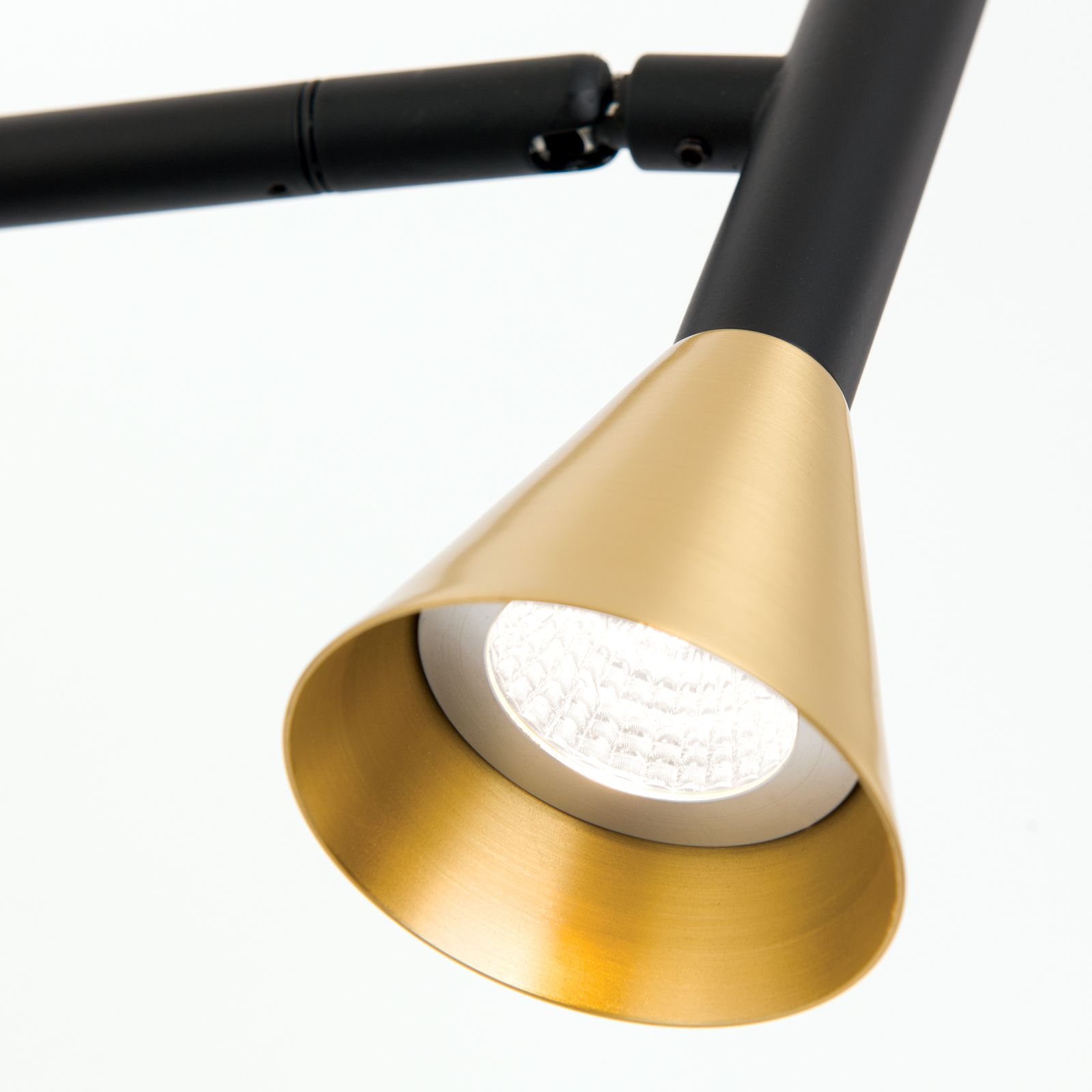 shade ODEON, brass lamp with black Wall