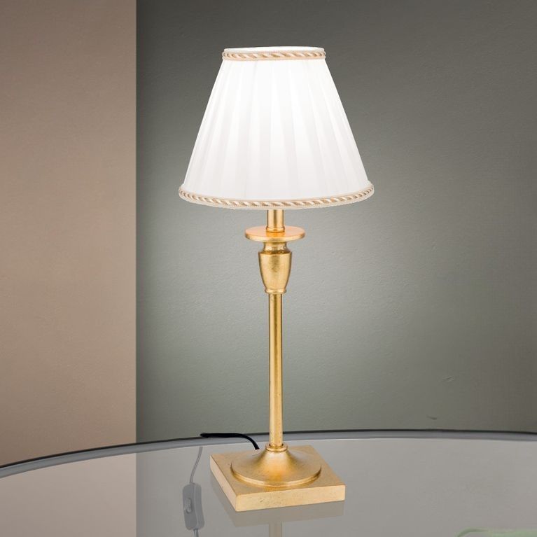Tischlampe FONSA, Antikgold, H43cm