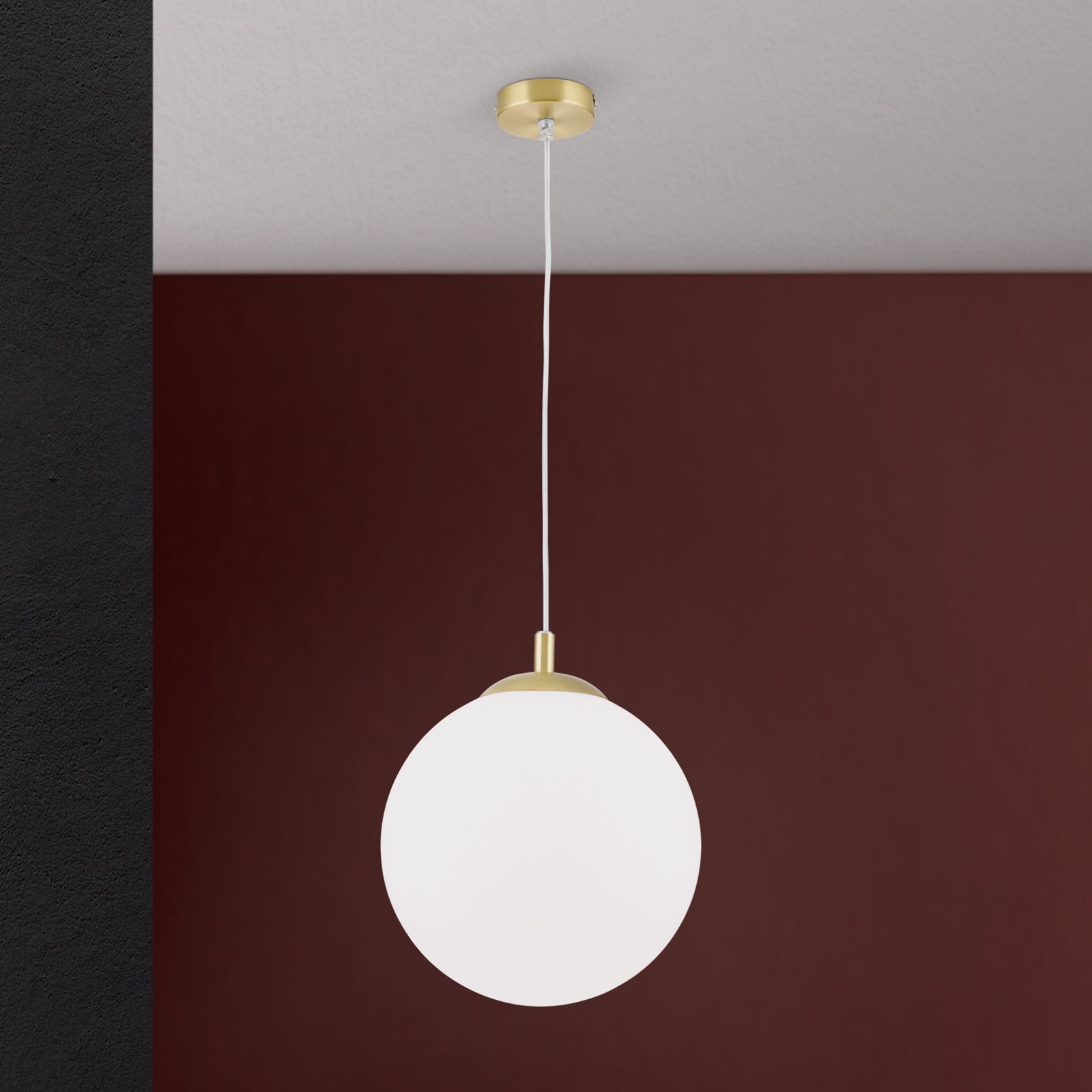 Suspension lamp MADIS, 1-flame, brass matt