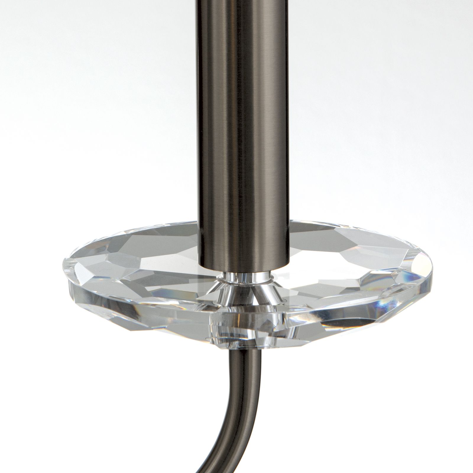 Crystal chandelier ARIANE, 6-light, dark nickel | Dark