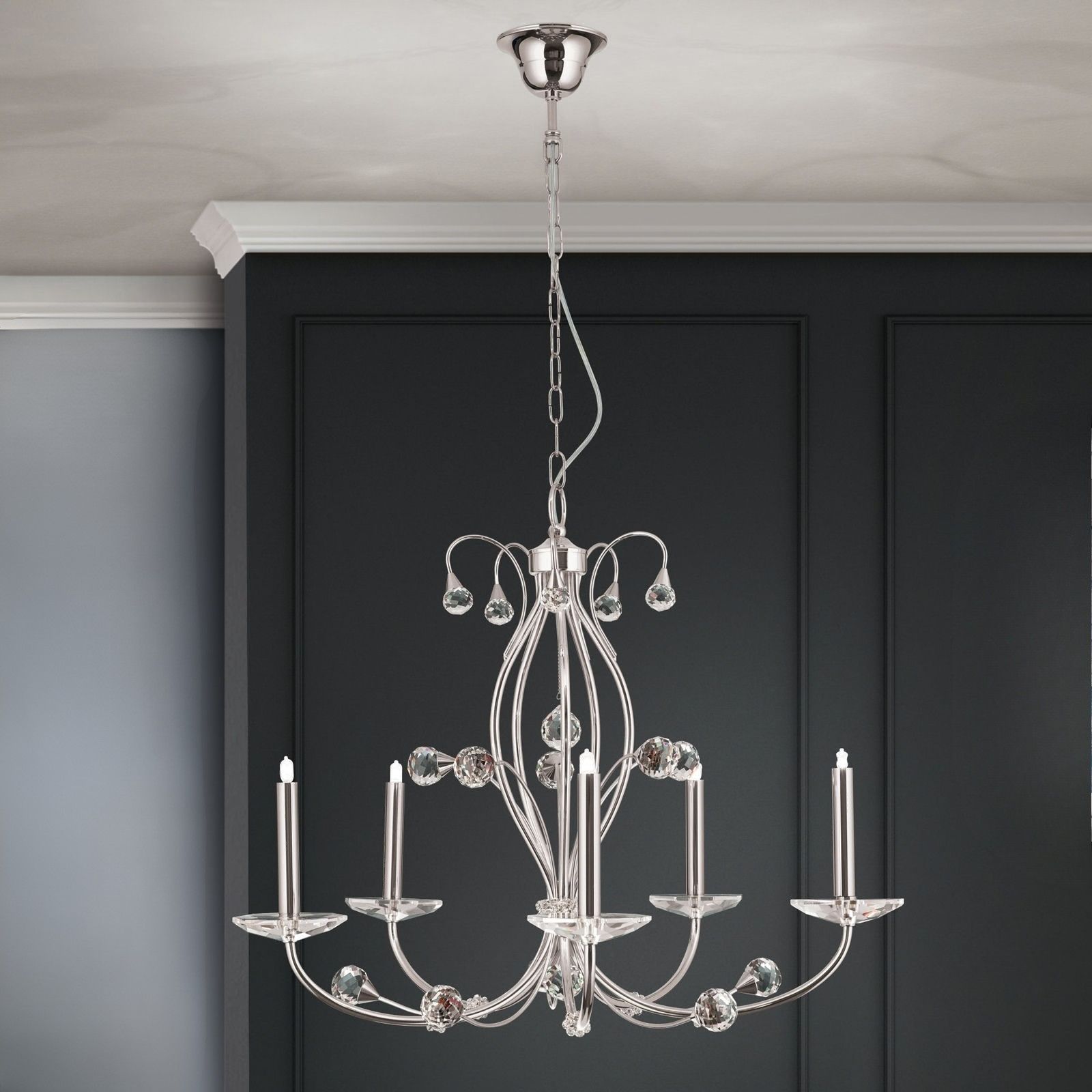 Kronleuchter EREMITAGE, 5-flammig, Satin