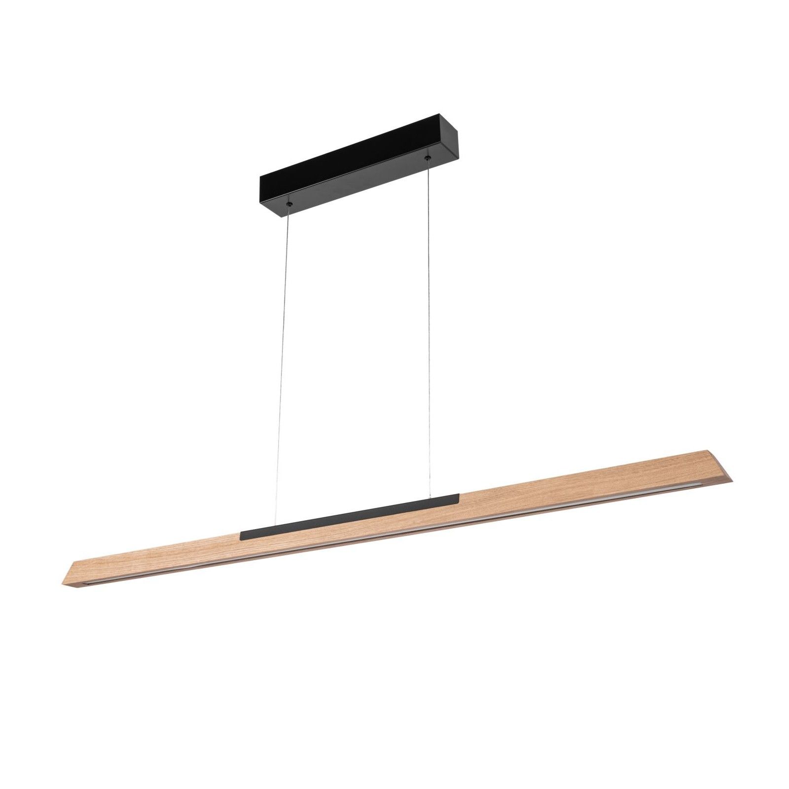 LED pendant lamp SONAS, oak/black