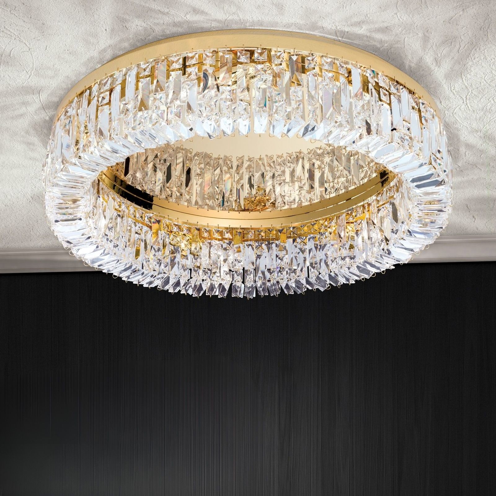 RING ceiling light, 60cm, 24K gold plated