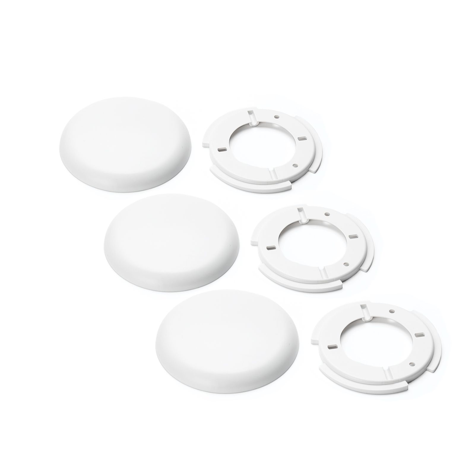 Cap with bayonet cover, 3 pieces, white