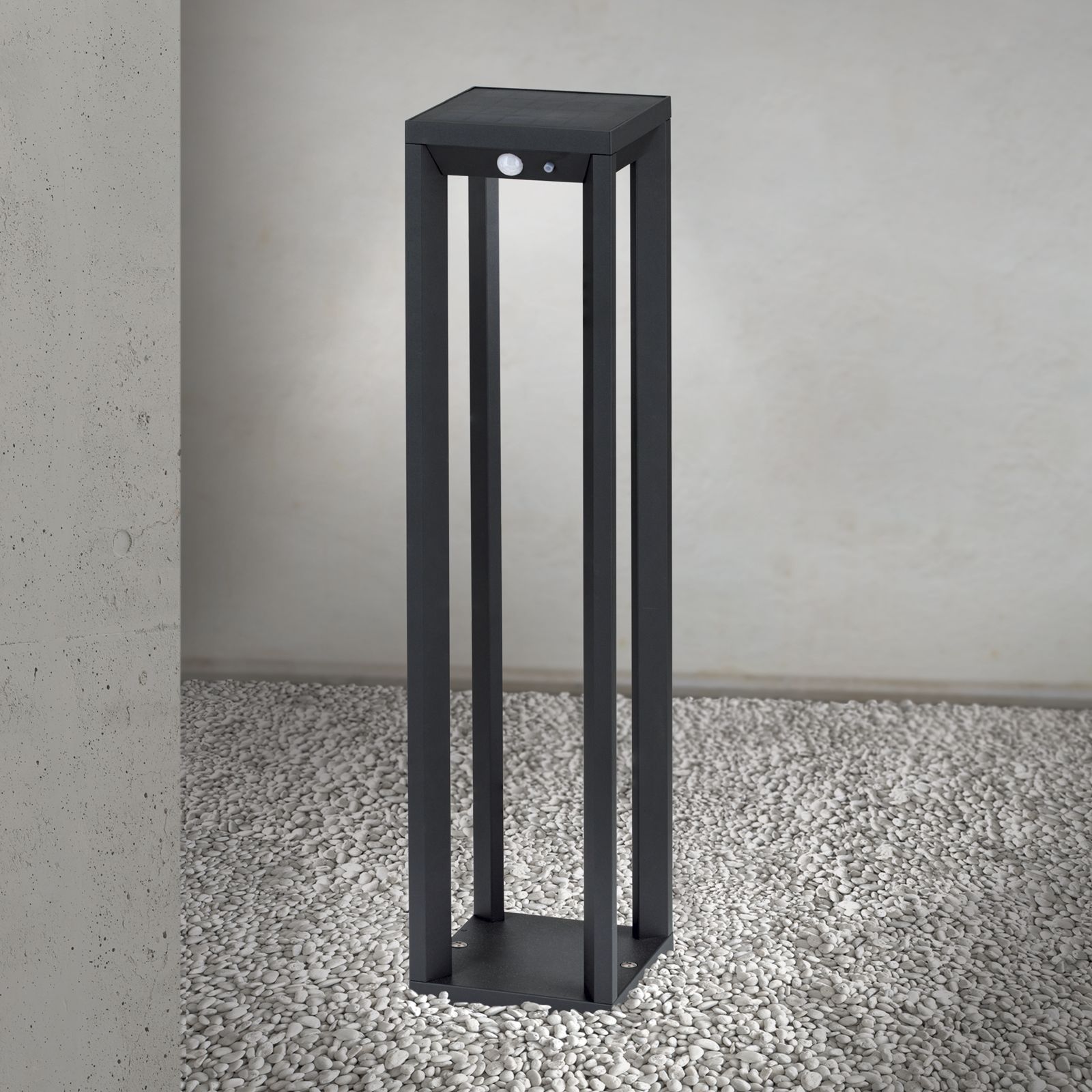 LED solar outdoor light VOLTA with motion sensor, anthracite