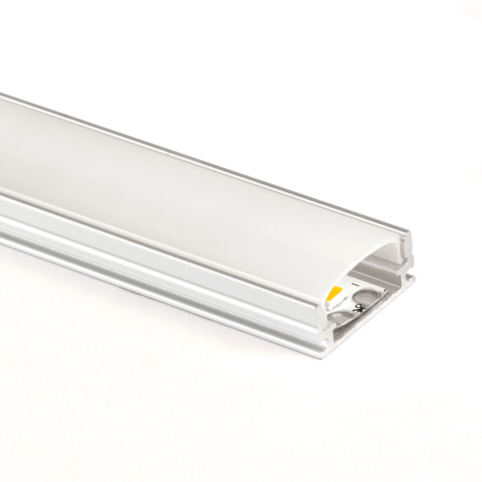 Aluminium profile for LED-Strips, opal matt, 1 m, 1000 mm