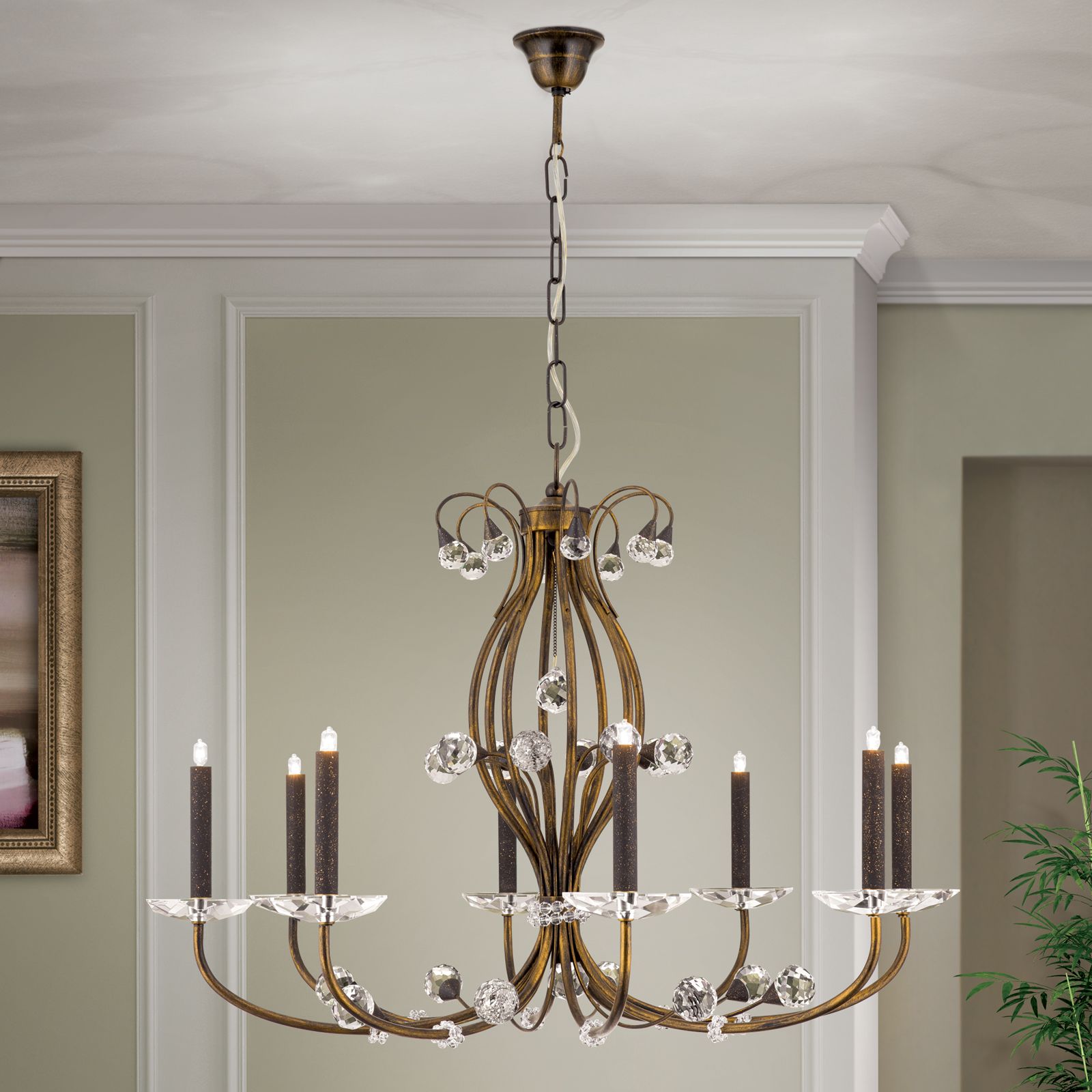 Chandelier EREMITAGE, 8-flames, Antique